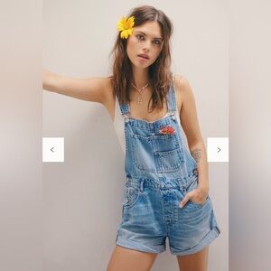 We The Free Ziggy Light Blue Denim Shortalls